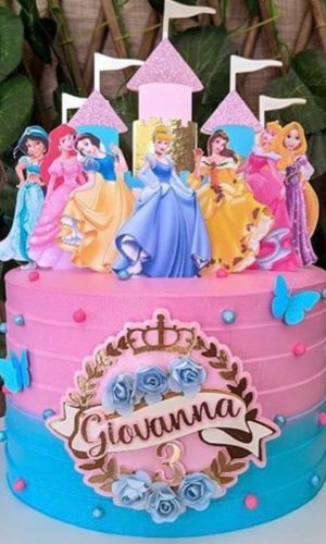 ARQUIVO DE CORTE TOPO DE BOLO PRINCESAS