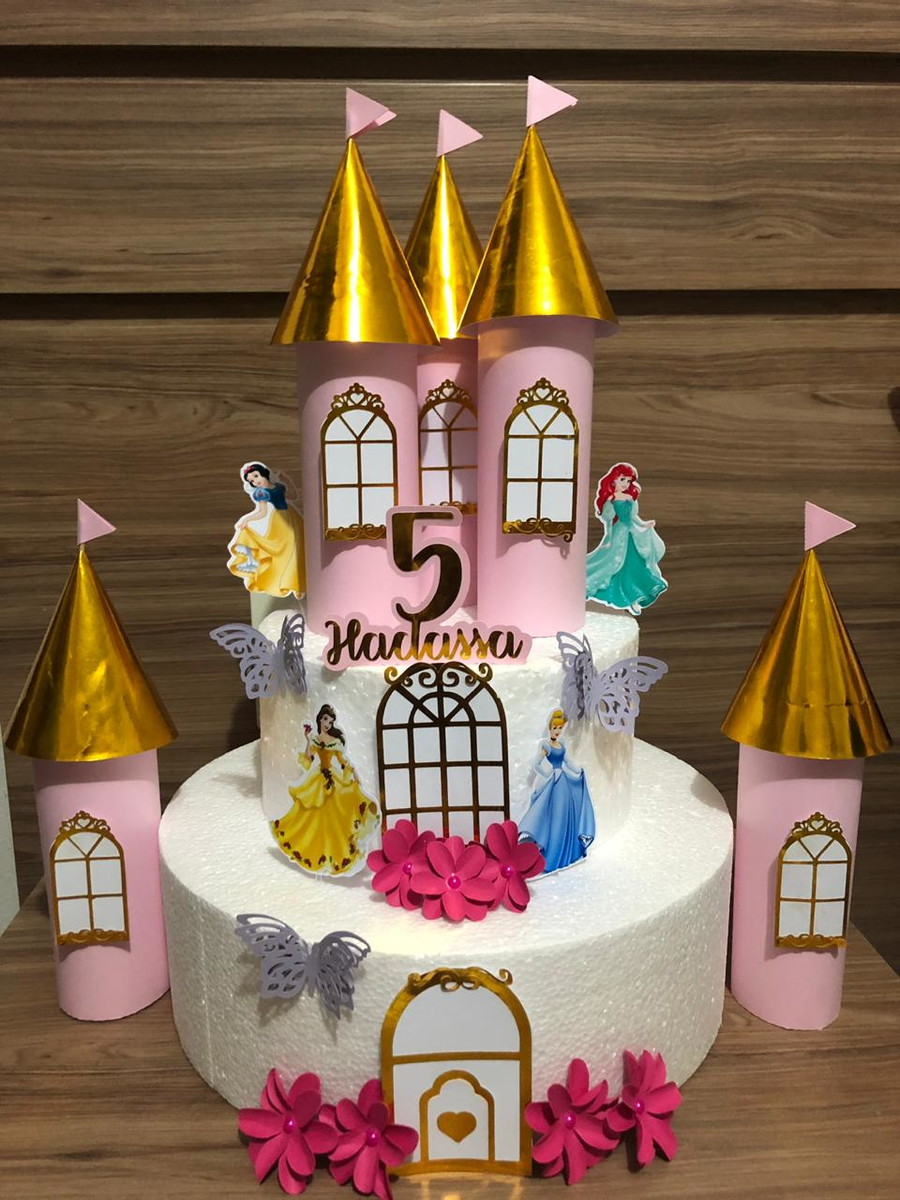 Arquivo de corte Topo de bolo princesas