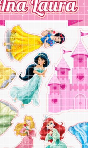 Arquivo de Corte Topo de Bolo Princesas