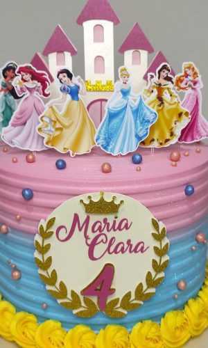 Arquivo de Corte Topo de Bolo Princesas