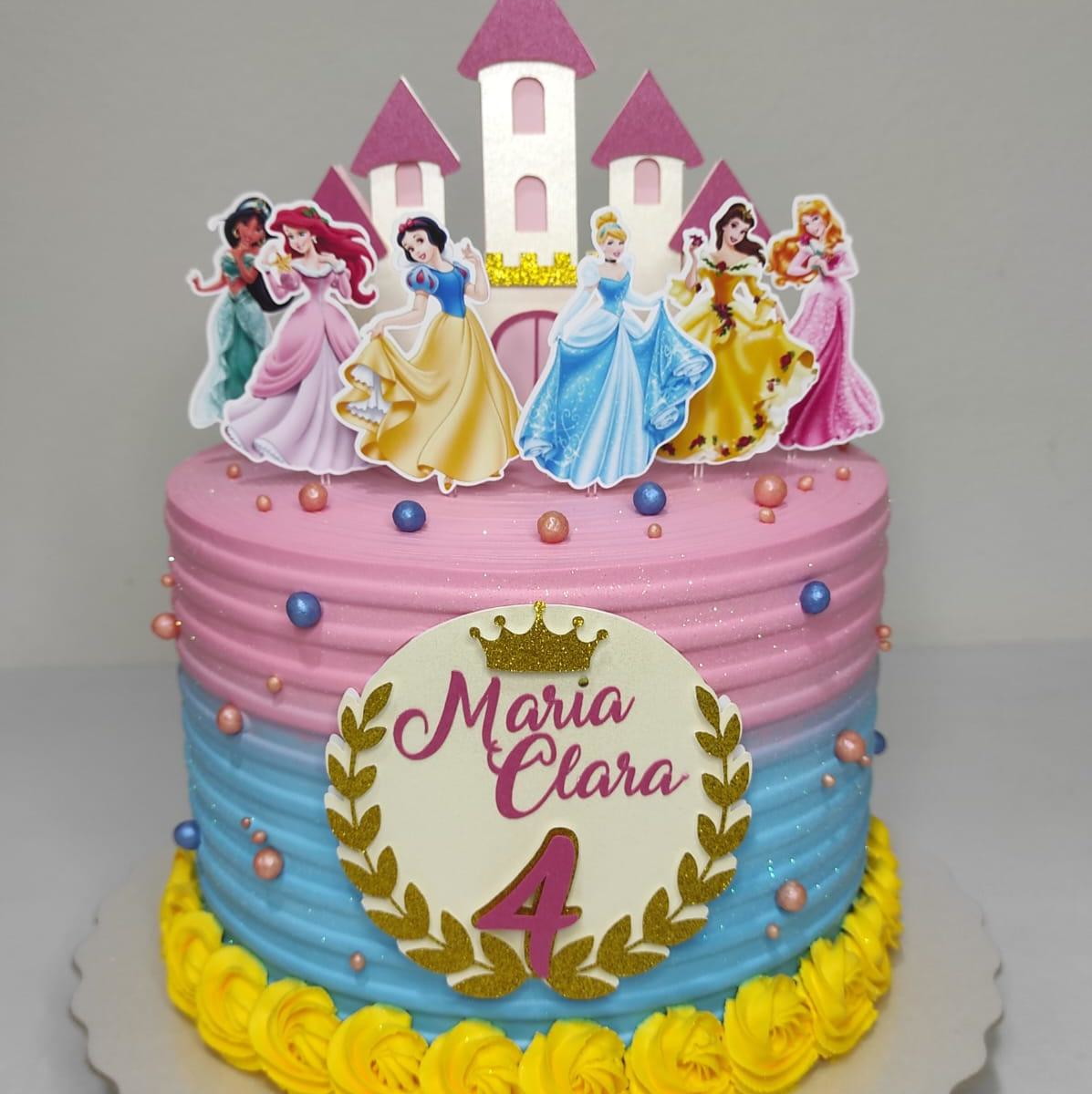 Arquivo de Corte Topo de Bolo Princesas