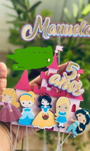 Arquivo de Corte Topo de Bolo Princesas Studio