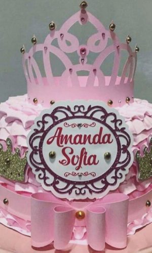 Arquivo de Corte Topo de Bolo Princesas Studio