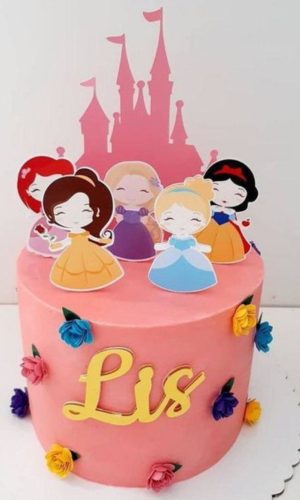 Arquivo de Corte Topo de Bolo Princesas Studio