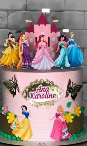Arquivo de Corte Topo de Bolo Princesas