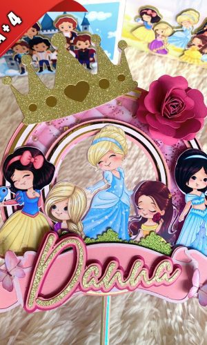 Arquivo de Corte Topo de Bolo Princesas