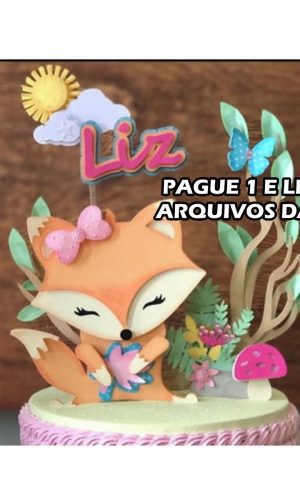 Arquivo de Corte Topo de Bolo Raposa
