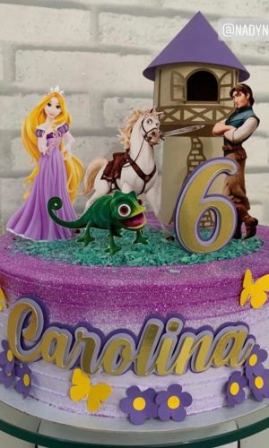 Arquivo de Corte Topo de Bolo Rapunzel Enrolados