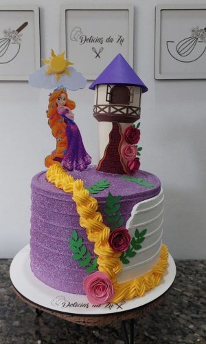 Arquivo de Corte Topo de Bolo Rapunzel Enrolados