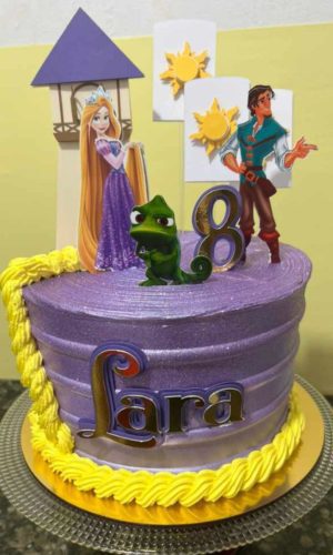 Arquivo de Corte Topo de Bolo Rapunzel Enrolados