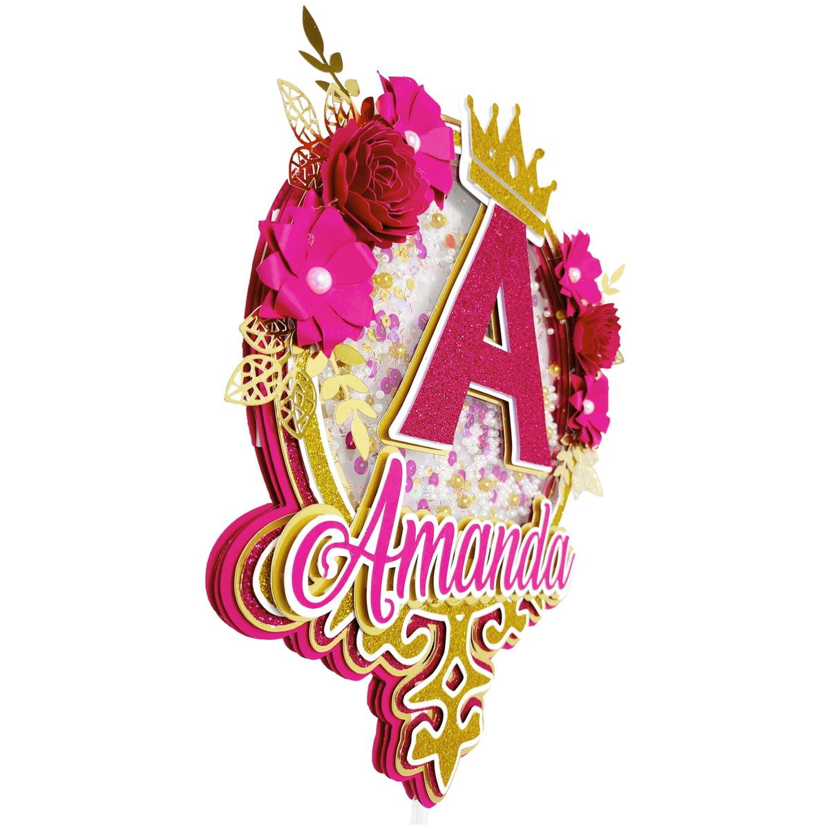 Arquivo de corte Topo de bolo Realeza Pink STUDIO, SVG E PDF