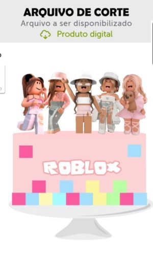 Arquivo de Corte Topo de Bolo Roblox Menina