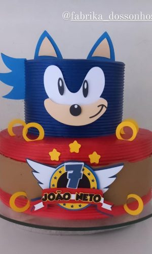 Arquivo de Corte Topo de Bolo Rosto do Sonic