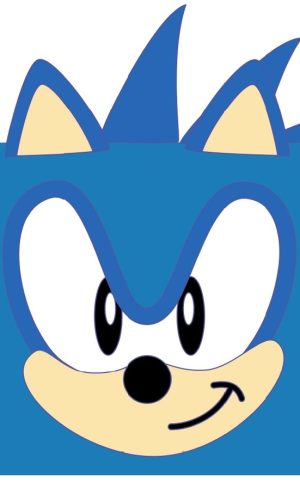 Arquivo de Corte Topo de Bolo Rosto Sonic em Camadas #446