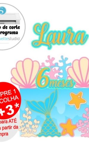 Arquivo de Corte Topo de Bolo Sereia