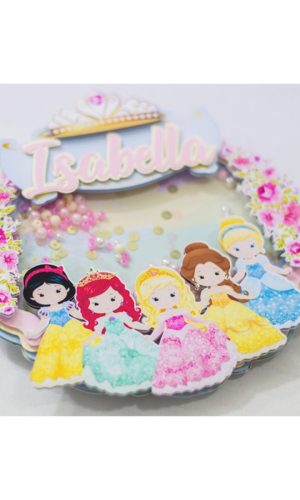 Arquivo de Corte Topo de Bolo Shaker PRINCESAS