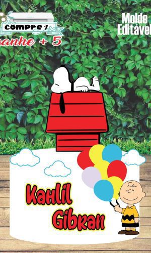 Arquivo de Corte Topo de Bolo Snoopy