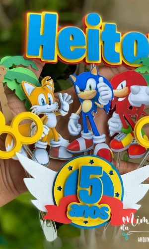 Arquivo de Corte: Topo de Bolo Sonic 005
