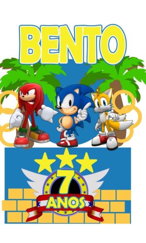 Arquivo de Corte Topo de Bolo Sonic 01