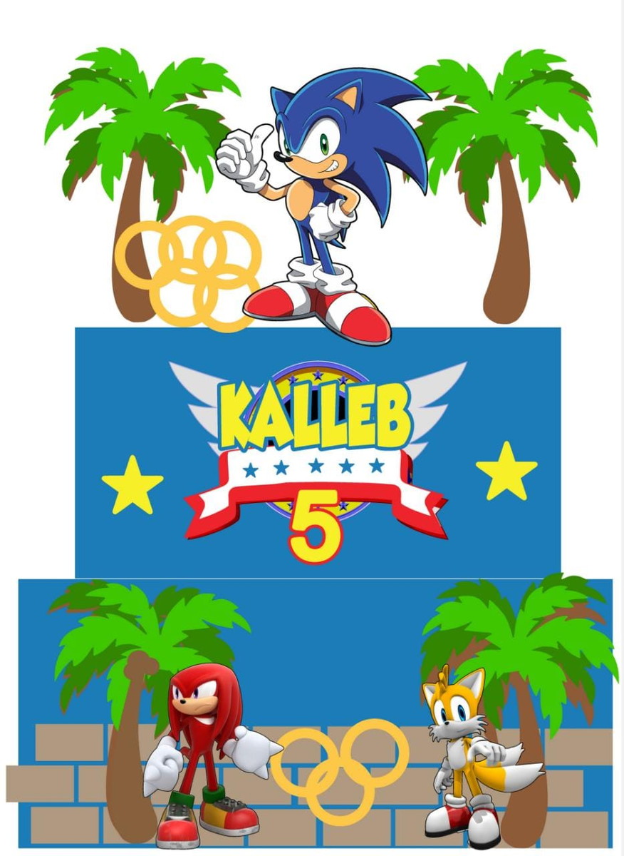 Arquivo de Corte Topo de Bolo Sonic 02