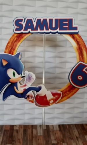 Arquivo de Corte topo de bolo Sonic 02 - Studio e PDF