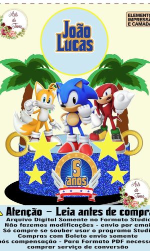 ARQUIVO DE CORTE - TOPO DE BOLO SONIC 035