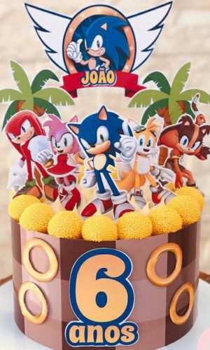 Arquivo de Corte topo de bolo Sonic 06 - Studio e PDF
