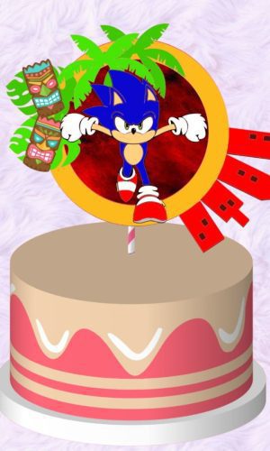 Arquivo de Corte Topo de Bolo Sonic #1105
