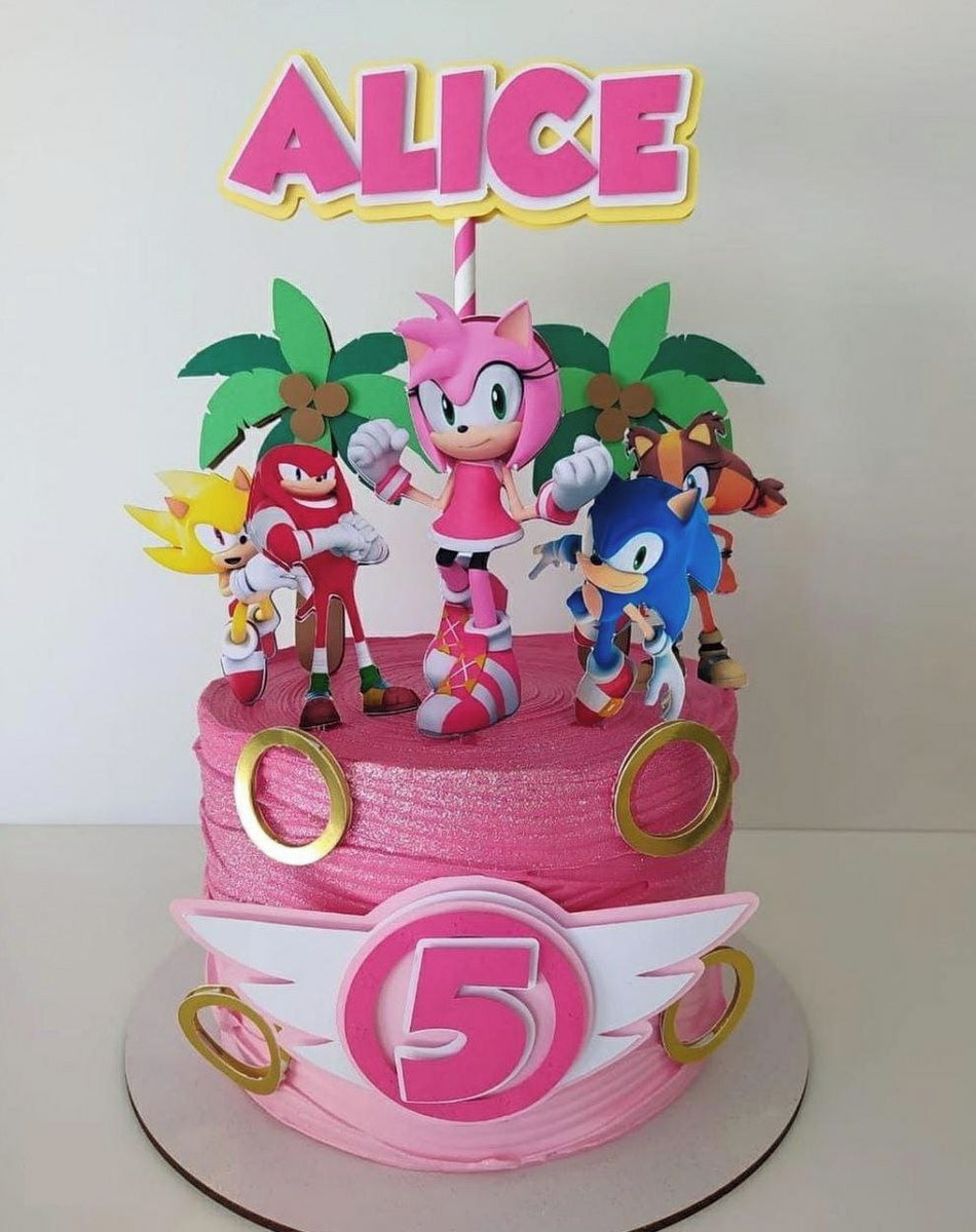 Arquivo de Corte Topo de Bolo Sonic #1751#