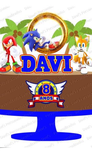 Arquivo de Corte Topo de Bolo Sonic #2