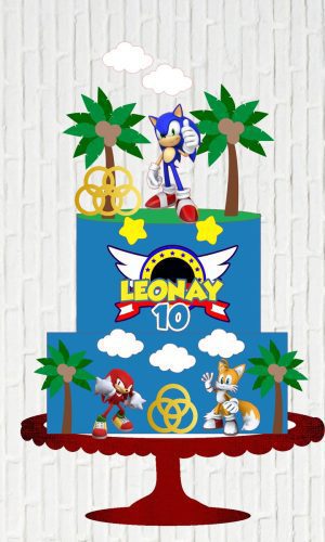 Arquivo de Corte Topo de Bolo Sonic 2 Andares