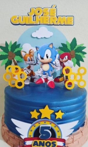 Arquivo de Corte Topo de Bolo Sonic 2