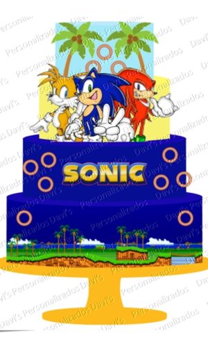 Arquivo de Corte Topo de Bolo Sonic #3
