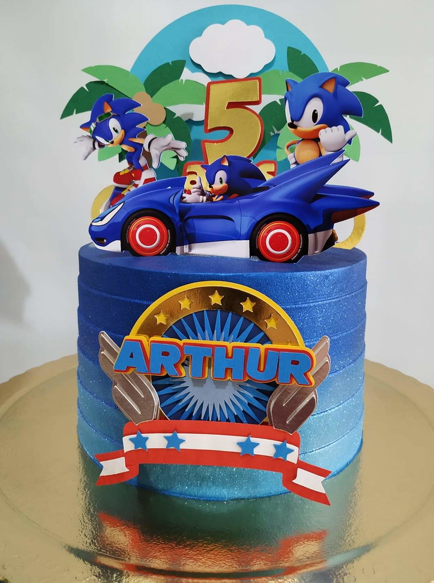 2 Arquivo de Corte Topo de Bolo Sonic 4