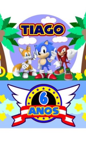 Arquivo de Corte Topo de Bolo Sonic