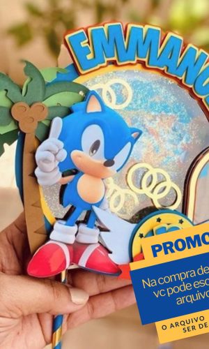Arquivo de Corte Topo de Bolo Sonic A6