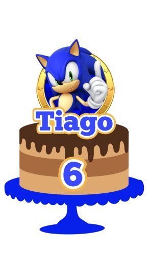 Arquivo de Corte Topo de Bolo Sonic