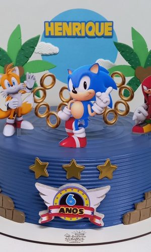 Arquivo de Corte - Topo de Bolo Sonic