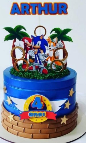 Arquivo de Corte Topo de Bolo Sonic
