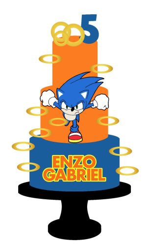 Arquivo de Corte Topo de Bolo Sonic