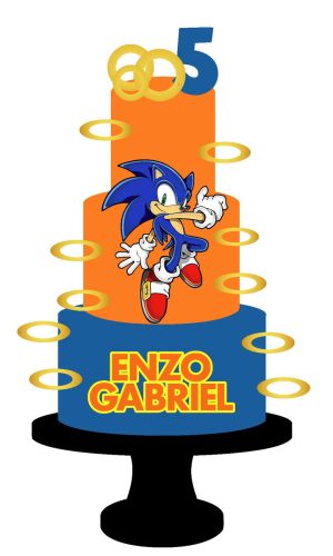 Arquivo de Corte Topo de Bolo Sonic