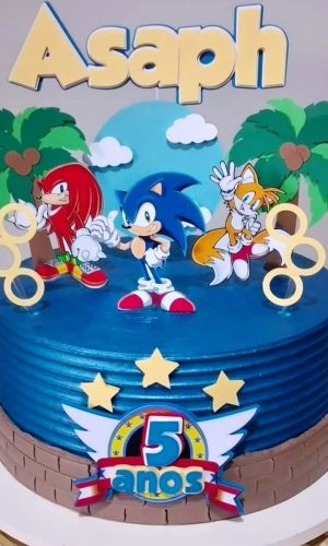 Arquivo de Corte Topo de Bolo Sonic