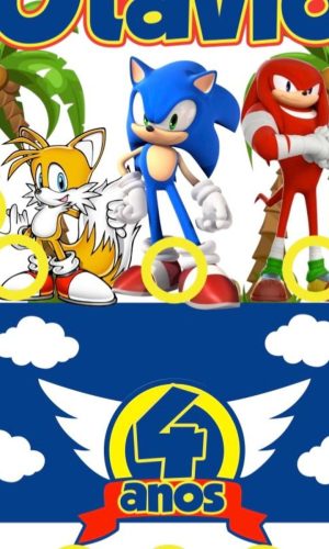 Arquivo de Corte Topo de Bolo Sonic