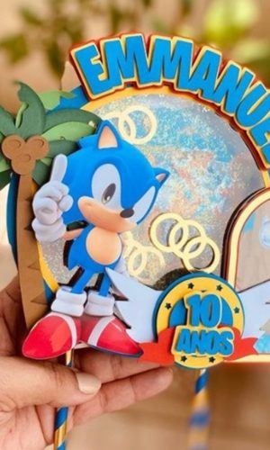 Arquivo de Corte Topo de Bolo Sonic