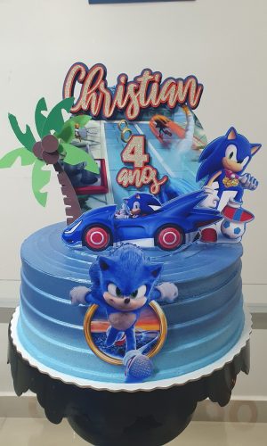 Arquivo de Corte Topo de Bolo Sonic