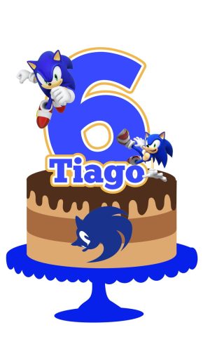 Arquivo de Corte Topo de Bolo Sonic