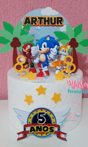 Arquivo de Corte Topo de Bolo Sonic