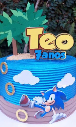 Arquivo de Corte Topo de Bolo Sonic