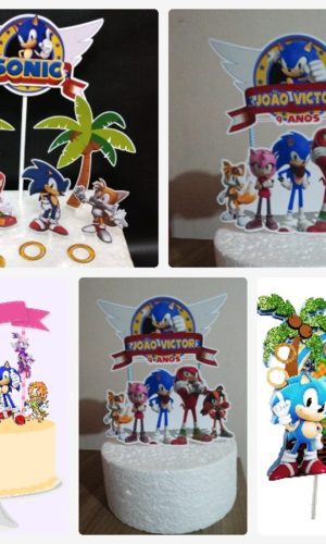 Arquivo de Corte Topo de Bolo Sonic + Brinde