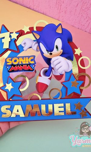 Arquivo de Corte Topo de Bolo Sonic Circular